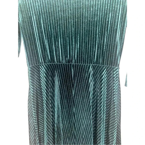 NEW Blooms In The City Velvet Dress sz Large Fitted Short Sleeve Stretch dress - Picture 5 of 6